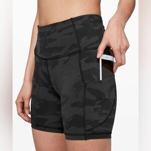 Lululemon | Fast And Free Short 6" *Non-Reflective | Incognito Camo Multi Grey